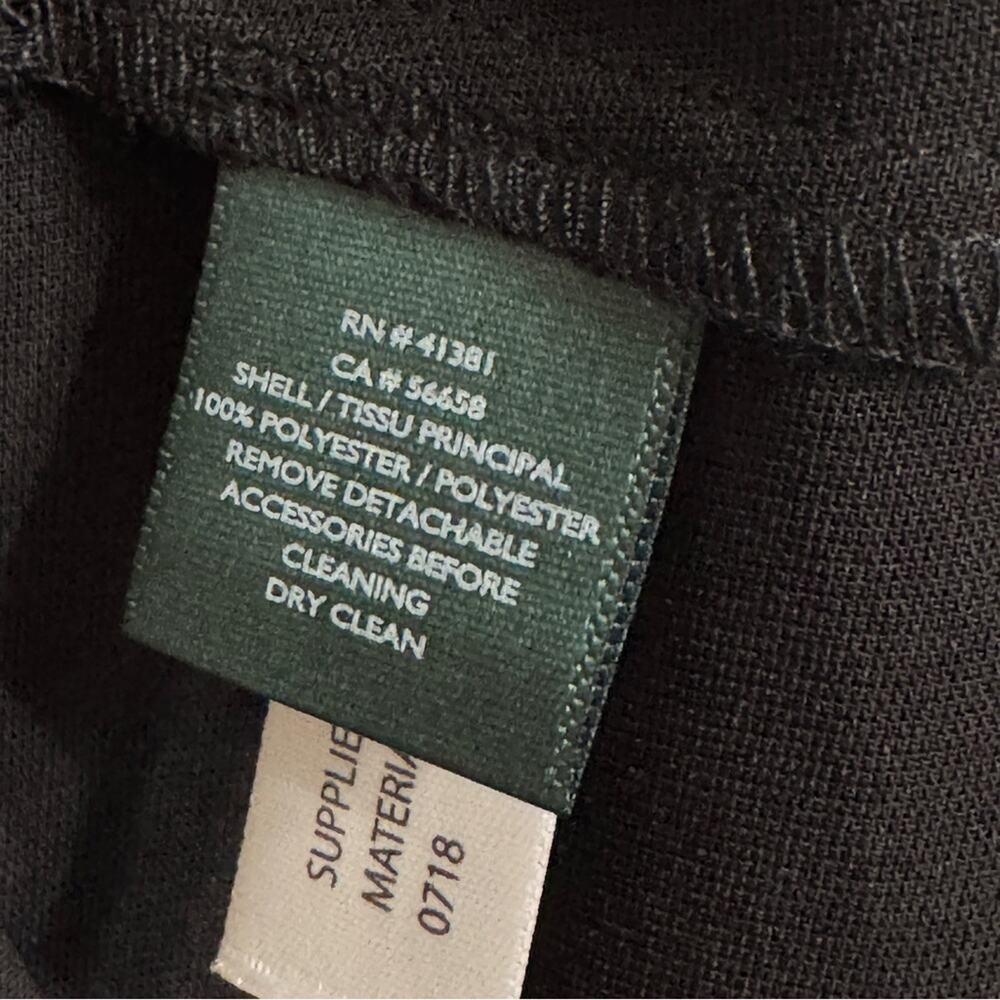 Ralph Lauren Black Collard Shift Dress Size 6 - Picture 7 of 9